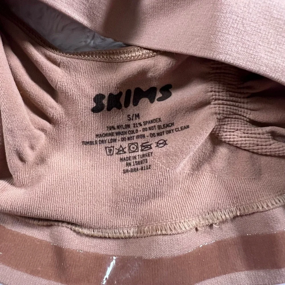SKIMS Sculpting Bralette Cocoa Brown Ruched Seamless Bra S/M SM-BRA-0112 NWOT - Picture 7 of 9